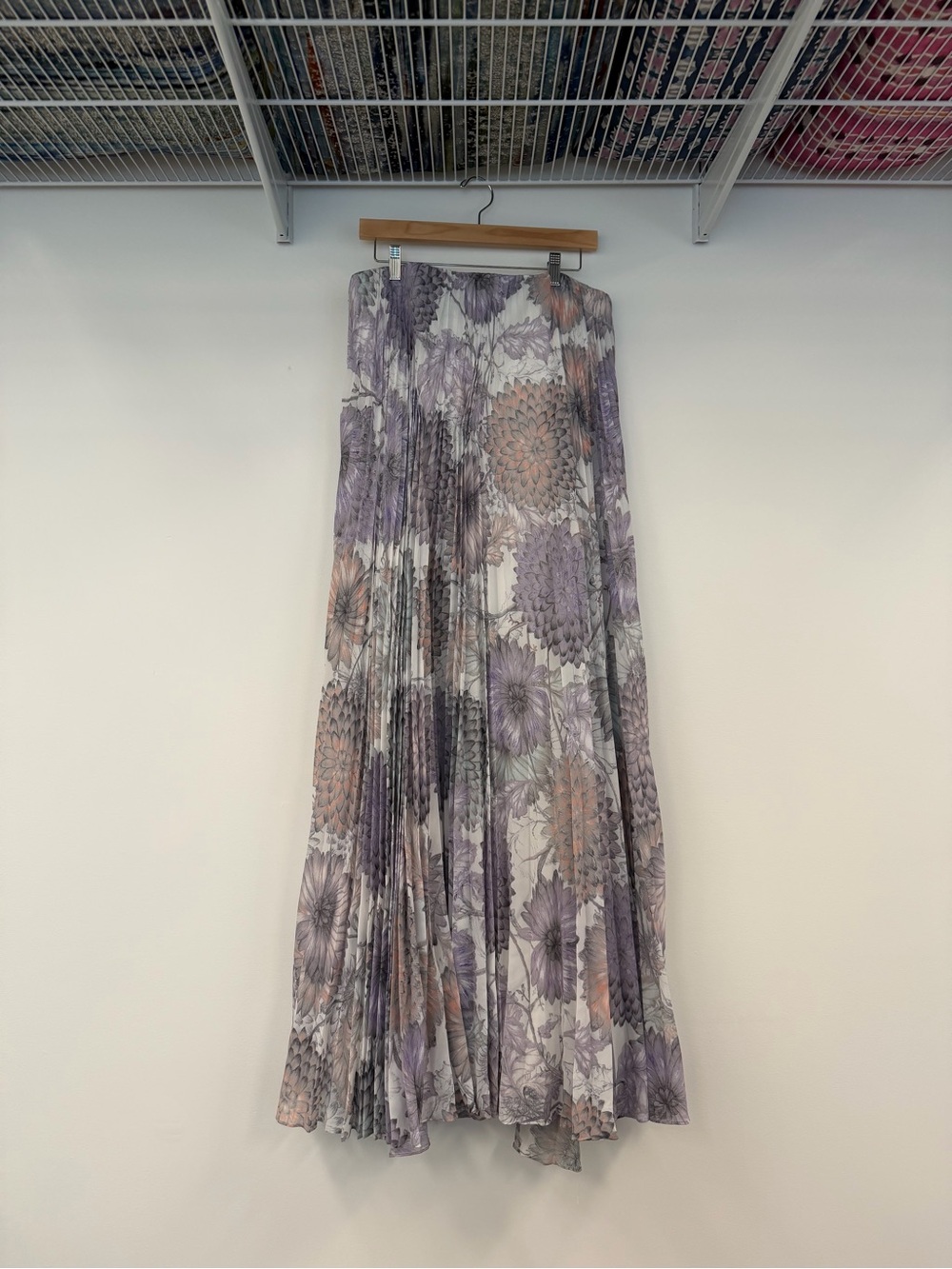 Strapless floral gown with removable belt